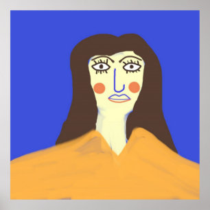 die Frau abstrakte Kunst Poster