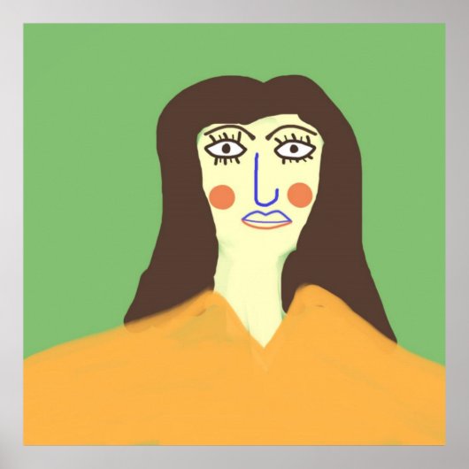 die Frau abstrakte Kunst Poster (Vorne)