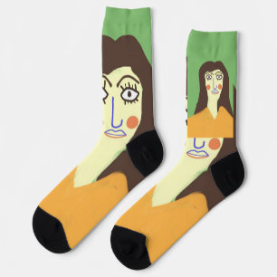 die Frau abstrakte Kunst Socken
