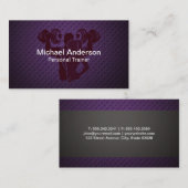 Die Frau arbeitet aus | Fitness Visitenkarte (Vorne/Hinten)