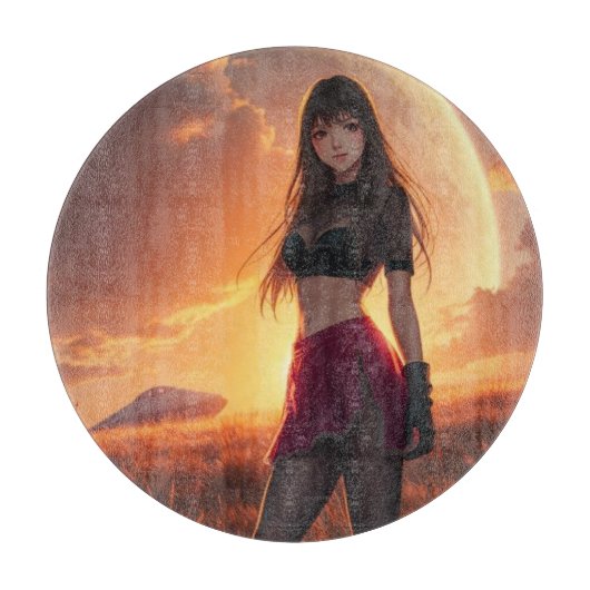 Die Frau aus dem Weltall Schneidebrett (Vorderseite)