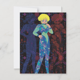 Die Frau aus dem Weltraum Postkarte