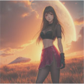 Die Frau aus der fernen Galaxie Aufkleber (Vorderseite)