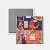 Die Frau der Apokalypse wird von der Seve angegrif Magnet (Vorderseite/Rückseite)