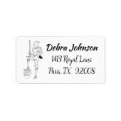 "Die Frau, der Krieger, die Königin" Adressaufkleber (Vorne)