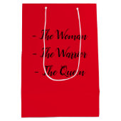 "Die Frau, der Krieger, die Königin" Mittlere Geschenktüte (Rückseite)