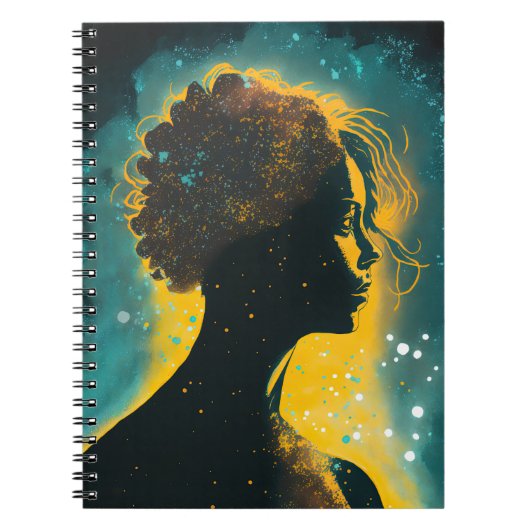 Die Frau des Stars Gold & Aquamarines kleines Note Notizblock (Vorderseite)