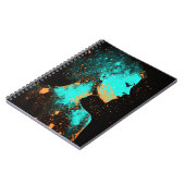 Die Frau des Stars Gold & Aquamarines kleines Note Notizblock (Linke Seite)