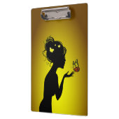 Die Frau Gelbschmetterlinge Klemmbrett (Links)