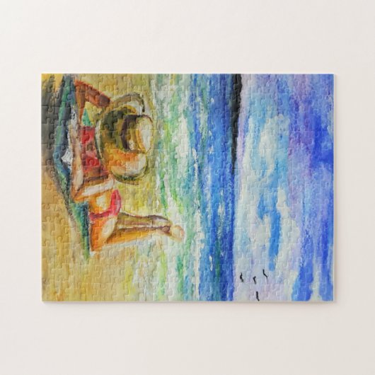 Die Frau im Beach Puzzle (Horizontal)