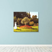 Die Frau im Garten Monet San Salvatore - der Zucke Leinwanddruck (Insitu (Holzboden))