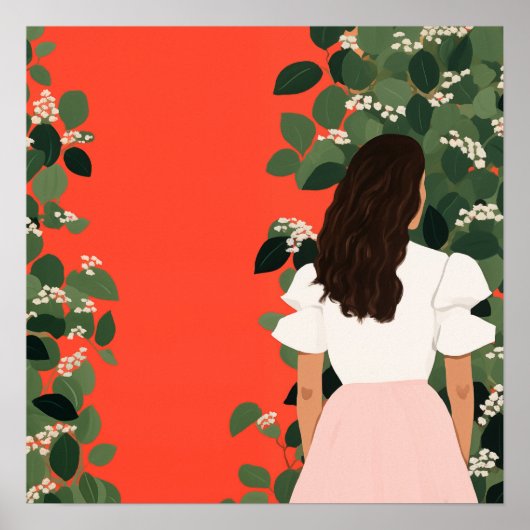 Die Frau im Garten Poster (Vorne)