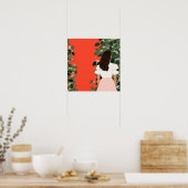 Die Frau im Garten Poster (Küche)