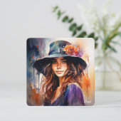 Die Frau im Hut: Portrait der lebendigen Gnade (Stehend Vorderseite)