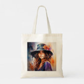 Die Frau im Hut: Portrait der lebendigen Gnade Tragetasche (Rückseite)