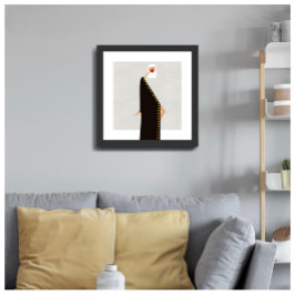 Die Frau im Schwarzen Glamour - Illustrationspopst Poster