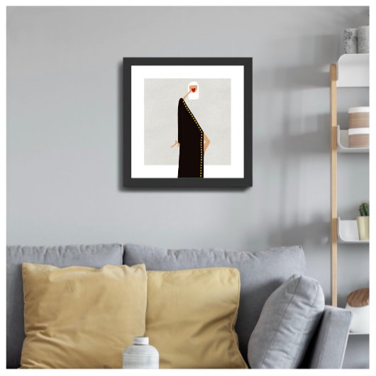 Die Frau im Schwarzen Glamour - Illustrationspopst Poster