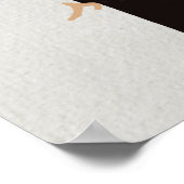 Die Frau im Schwarzen Glamour - Illustrationspopst Poster (Ecke)