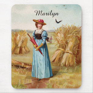 Die Frau im Weizenfeld-Mausepad Mousepad