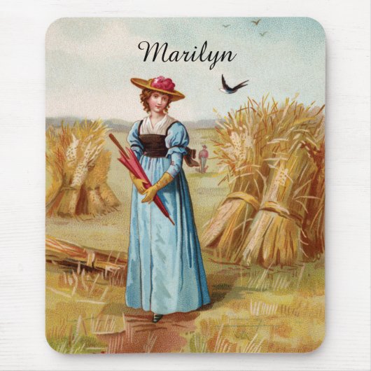 Die Frau im Weizenfeld-Mausepad Mousepad (Vorne)