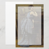 Die Frau in Blau, 1874 Briefpapier (Vorne/Hinten)