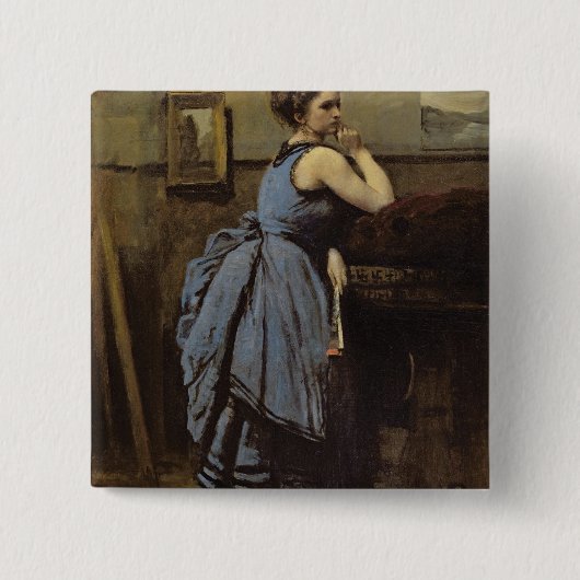 Die Frau in Blau, 1874 Button (Vorderseite)