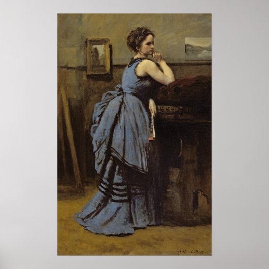Die Frau in Blau, 1874 Poster (Vorne)