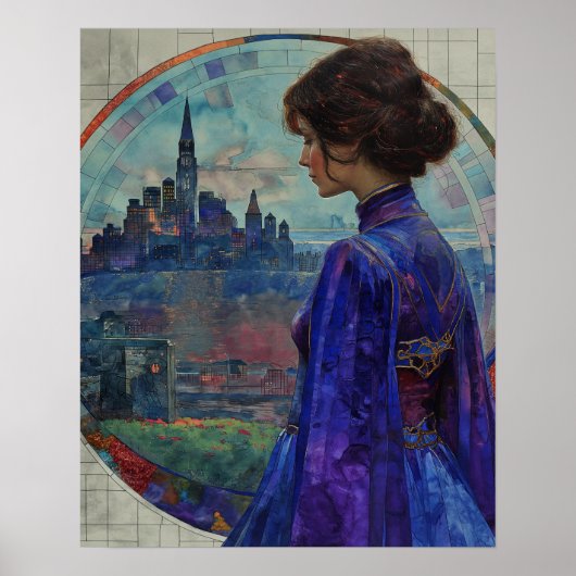 Die Frau in Blau Poster (Vorne)