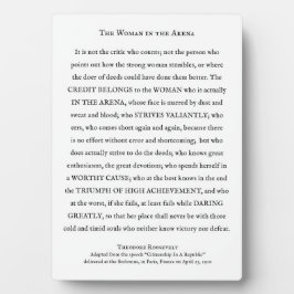 Die Frau in der Arena inspiriert Frauen Fotoplatte