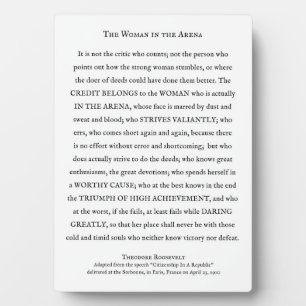 Die Frau in der Arena inspiriert Frauen Fotoplatte