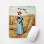 Die Frau in der Mousepad des Weizenfeldes (Mit Mouse)