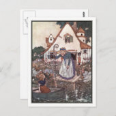 Die Frau lernte in Magie von Edmund Dulac Postkarte (Vorne/Hinten)