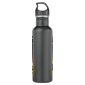 Die Frau meditiert unter dem Vollmond Edelstahlflasche (Rückseite)