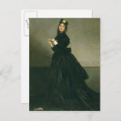 Die Frau mit dem Handschuh, 1869 Postkarte (Vorne/Hinten)