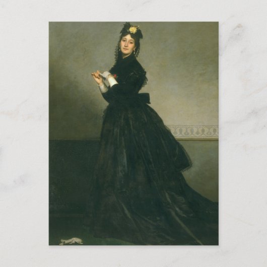 Die Frau mit dem Handschuh, 1869 Postkarte (Vorderseite)