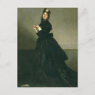 Die Frau mit dem Handschuh, 1869 Postkarte