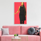 Die Frau mit dem langen Haar Leinwanddruck (Insitu (Wohnzimmer))