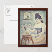 Die Frau mit dem Pulverfass Postkarte (Vorne/Hinten)