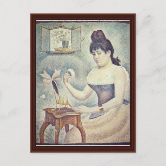 Die Frau mit dem Pulverfass Postkarte (Vorderseite)