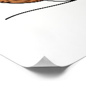 Die Frau mit der Gitarre - Minimalistische Linie K Poster (Ecke)