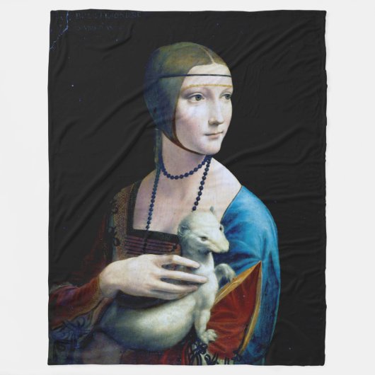 Die Frau mit einem Ermine, Leonardo da Vinci Fleecedecke (Vorderseite)