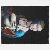 Die Frau mit einem Ermine, Leonardo da Vinci Fleecedecke (Vorderseite (Horizontal))