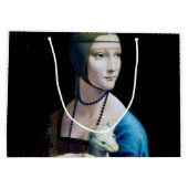 Die Frau mit einem Ermine, Leonardo da Vinci Große Geschenktüte (Rückseite)