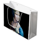 Die Frau mit einem Ermine, Leonardo da Vinci Große Geschenktüte (Vorderseite Schrägansicht)