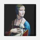 Die Frau mit einem Ermine, Leonardo da Vinci Magnet (Vorne)