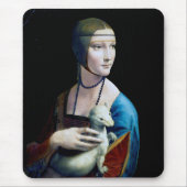Die Frau mit einem Ermine, Leonardo da Vinci Mousepad (Vorne)