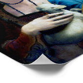 Die Frau mit einem Ermine, Leonardo da Vinci Poster (Ecke)
