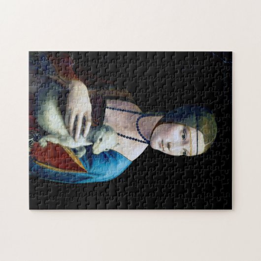 Die Frau mit einem Ermine, Leonardo da Vinci Puzzle (Horizontal)