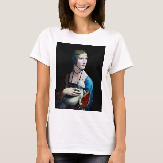 Die Frau mit einem Ermine, Leonardo da Vinci T-Shirt (Vorderseite)