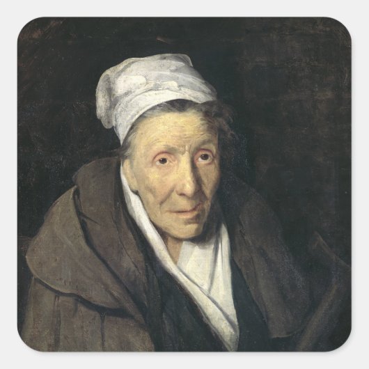 Die Frau mit Gambling Mania, 1819-24 Quadratischer Aufkleber (Vorderseite)